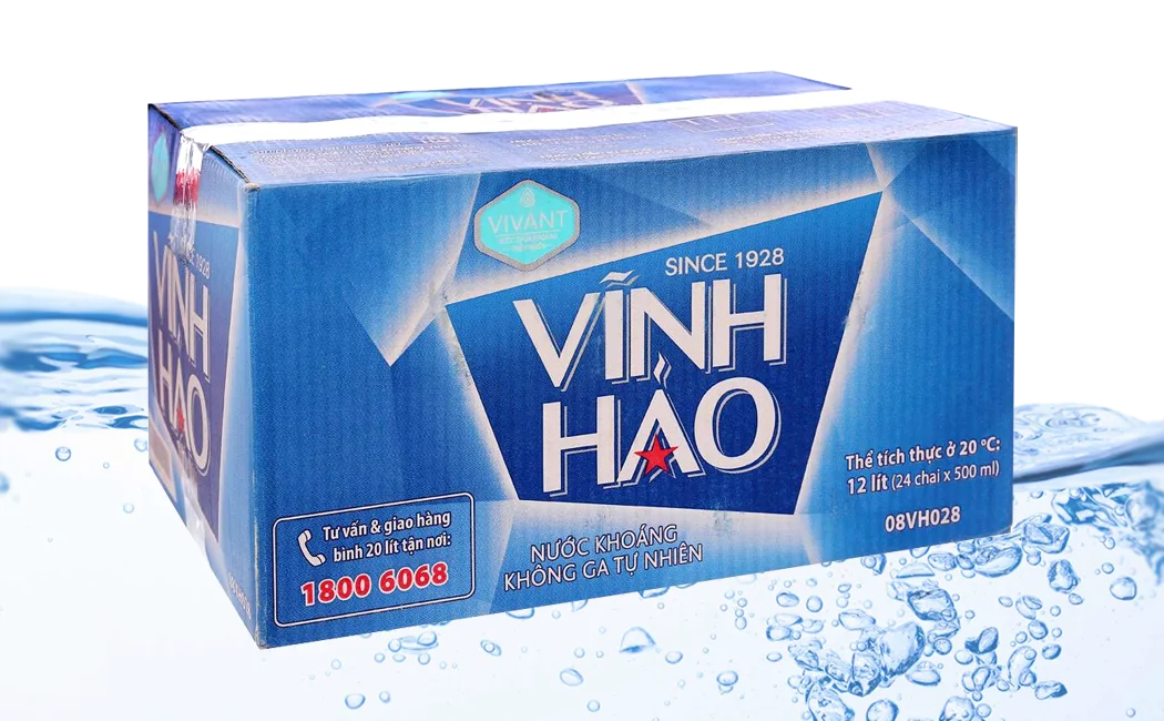 Thùng nước khoáng Vĩnh Hảo 500ml